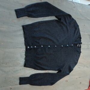 Lord & Taylor Charcoal CashmereCardigan
